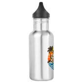 Bouteille D'eau Richard Retro Sunset Name Design (Gauche)