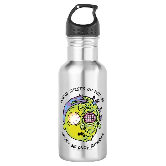 Bouteille D'eau RICK ET MORTY™| Citation de vol de mortier Stylisé (Devant)