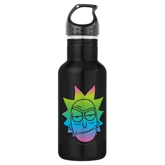 Bouteille D'eau RICK ET MORTY™| motif Rainbow Rick Head (Devant)