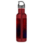 Bouteille D'eau Riscos cruzados vermelho e azul (Dos)