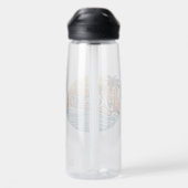 Bouteille D'eau Robert Retro Sunset Name Design (Arrière)