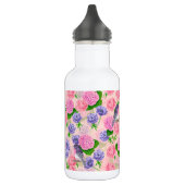Bouteille D'eau Robin et fleurs, motif aquarelle (Gauche)