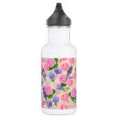 Bouteille D'eau Robin et fleurs, motif aquarelle (Droite)