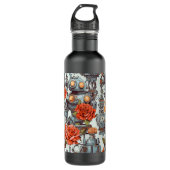 Bouteille D'eau Robots et fleurs lumineuses (Devant)
