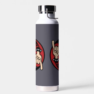 Bouteille D'eau Rock and Roll Devil Horns Yin Yang