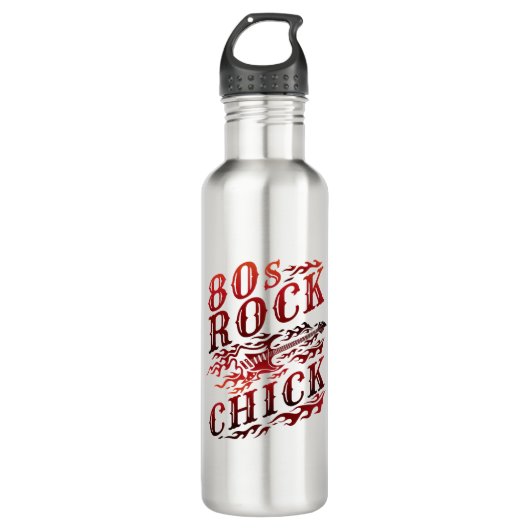 Bouteille D'eau Rock Chick Eighties 80s Music (Devant)