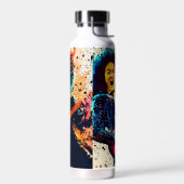 Bouteille D'eau Rock guitariste cool (Gauche)