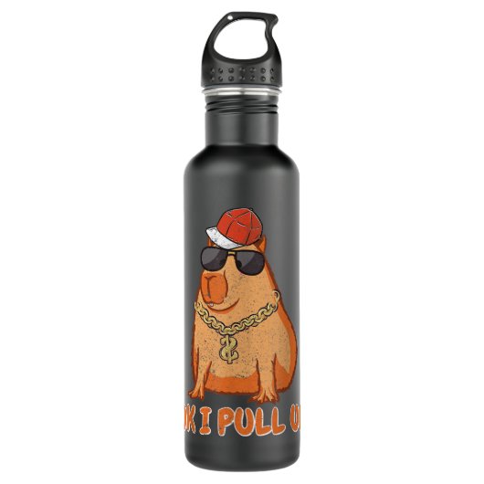 Bouteille D'eau Rodent OK J'AI PULÉ HAUT MÛR Capybara (Devant)