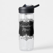 Bouteille D'eau Romantique, élégant français encadré personnalisé (Gauche)