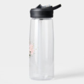 Bouteille D'eau romantique fleurs roses verdure (Gauche)