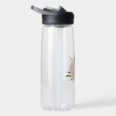Bouteille D'eau romantique fleurs roses verdure (Droite)