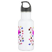 Bouteille D'eau Romarin, Nom, Avec Lapins, Papillons, Oiseaux, (Dos)