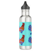 Bouteille D'eau Rooster Poulet Rouge Bleu aquarelle d'art Garçons (Gauche)