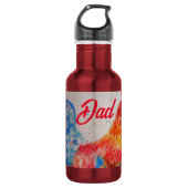 Bouteille D'eau Rooster rouge Aquarelle Peinture Fête des pères Pa (Devant)