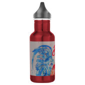 Bouteille D'eau Rooster rouge Aquarelle Peinture Fête des pères Pa (Gauche)