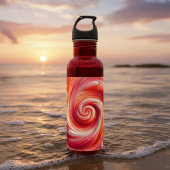 Bouteille D'eau Rose Abstrait moderne et Saumon