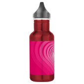 Bouteille d'eau rose avec des coeurs (Gauche)