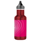 Bouteille d'eau rose avec des coeurs (Droite)