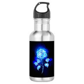 Bouteille D'eau Rose bleu brûlant (Devant)