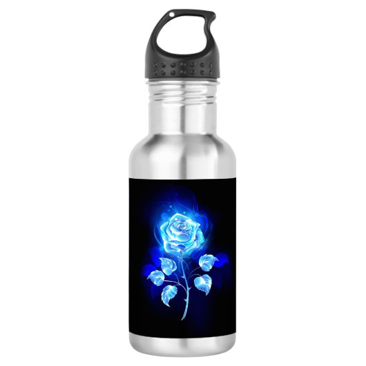 Bouteille D'eau Rose bleu brûlant (Devant)