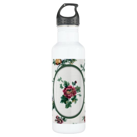 Bouteille D'eau Rose Cross Stitch Botte de boisson (Devant)