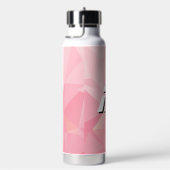 Bouteille D'eau Rose esthétique Géométrique Polygone Monogramme Mo (Évier)