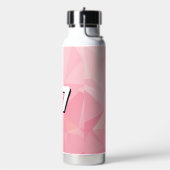Bouteille D'eau Rose esthétique Géométrique Polygone Monogramme Mo (Gym)