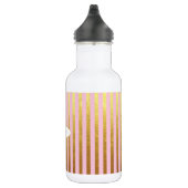 Bouteille d'eau rose et or avec nom (Droite)