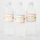 Bouteille d'eau rose et or Étiquettes (Bouteilles)