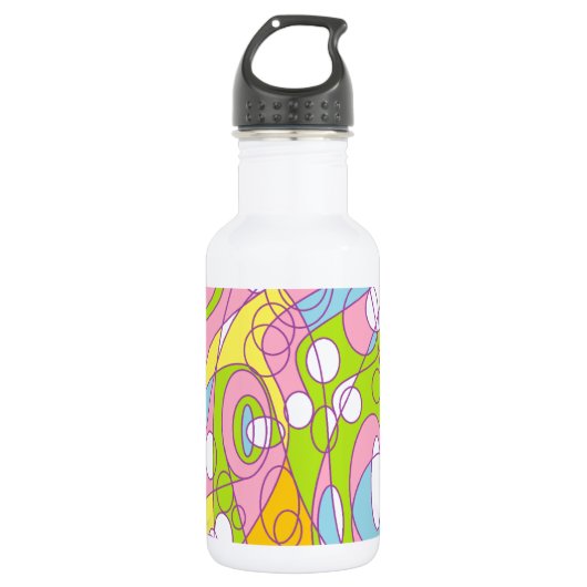 Bouteille D'eau Rose et vert (Devant)