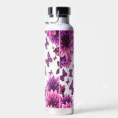 Bouteille d'eau rose - Fleur rose inoxydable (Plage)