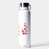 Bouteille D'eau Rose Madder, design floral Thunderbird (Arrière)