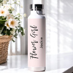 Bouteille d'eau Rose Pâle Fleuriste pour Mariage<br><div class="desc">Bouteille d'eau Fleuriste en Rose Pâle pour Mariage,  Fête de Mariage,  Enterrement de Vie de Jeune Fille. Découvrez d'autres produits avec ce design dans la collection ci-dessous.</div>