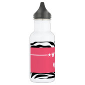 Bouteille D'eau Rose Sassy Star Zebra (Gauche)