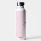 Bouteille d'eau rose - Starry Design & Nom personn (Plage)