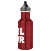 Bouteille D'eau Rose vif:Pouvoir des filles (Droite)