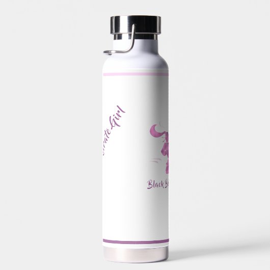 Bouteille D'eau Rose violet mignon moderne Girl Arts martiaux Kara (Plage)