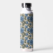 Bouteille D'eau Roses Bleus Et Feuilles Verts, (Gauche)