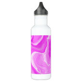 Bouteille D'eau Roses et Marbres blancs torsades Fluid Art (Gauche)