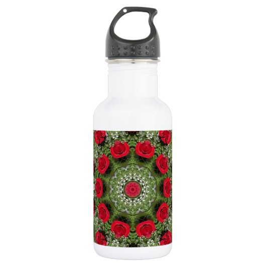 Bouteille D'eau Roses rouges (Devant)