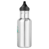 Bouteille D'eau Roses turquoise avec touches (Droite)