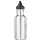 Bouteille D'eau Roses turquoise avec touches (Gauche)