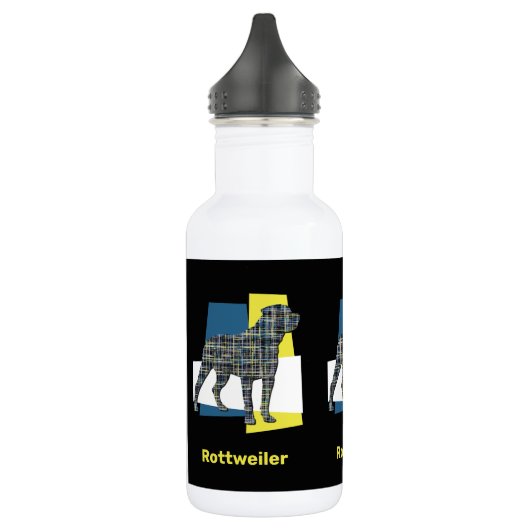 Bouteille D'eau Rottweiler Chien pour animaux de compagnie Silhoue (Gauche)