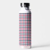 Bouteille D'eau Rouge blanc bleu plaid (Gauche)