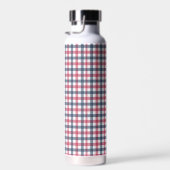 Bouteille D'eau Rouge blanc bleu plaid (Plage)