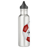 Bouteille D'eau rouge blanc football fille garçon école couleurs d (Gauche)