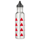Bouteille D'eau Rouge Blanc Triangle Motif Art moderne (Gauche)