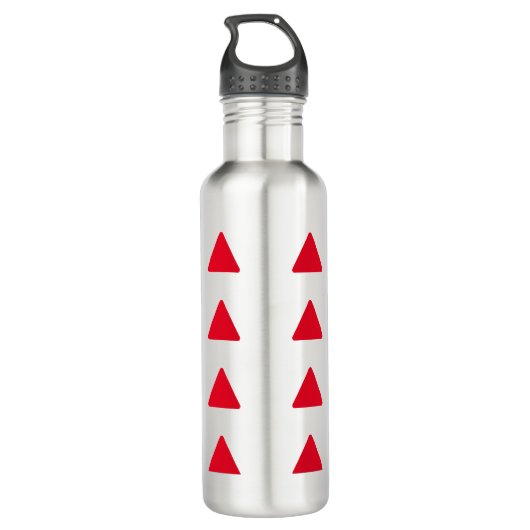 Bouteille D'eau Rouge Blanc Triangle Motif Art moderne (Dos)