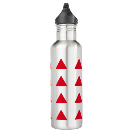 Bouteille D'eau Rouge Blanc Triangle Motif Art moderne (Droite)