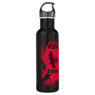 Bouteille d'eau rouge diable